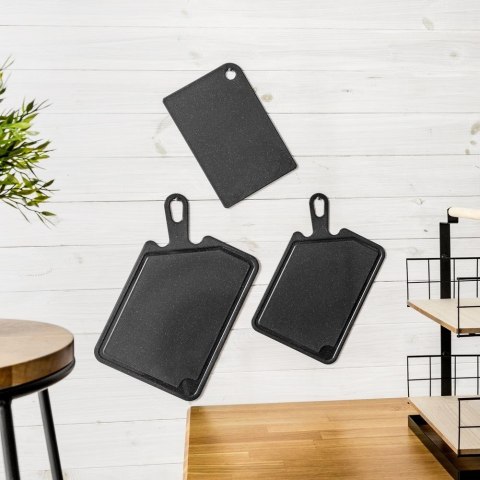 Zestaw desek do krojenia deski deska plastikowa czarna 3-ele VILDE 128027