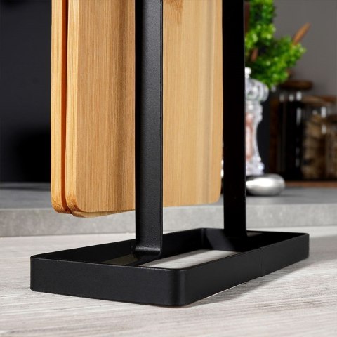 Zestaw komplet desek deski do krojenia bambusowe ze stojakiem 6SZT 22x14cm EXCELLENT HOUSEWARE 259076