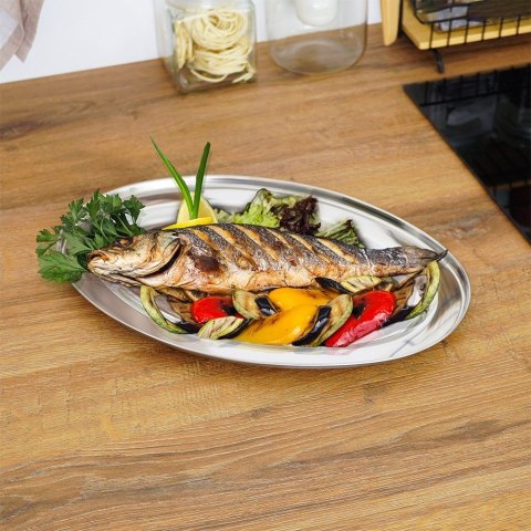 Zestaw półmisków półmisek stalowy owalny na przekąski 3 sztuki EXCELLENT HOUSEWARE 139183