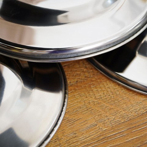 Zestaw półmisków półmisek stalowy owalny na przekąski 3 sztuki EXCELLENT HOUSEWARE 139183