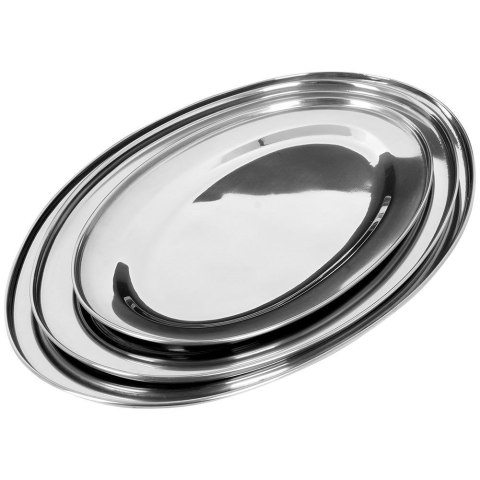 Zestaw półmisków półmisek stalowy owalny na przekąski 3 sztuki EXCELLENT HOUSEWARE 139183