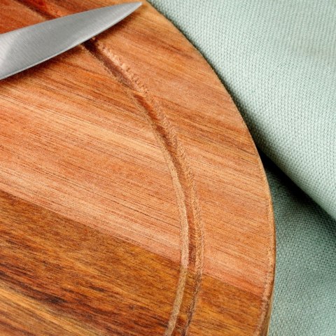 Deska do krojenia i serwowania drewniana 25cm EXCELLENT HOUSEWARE 259696