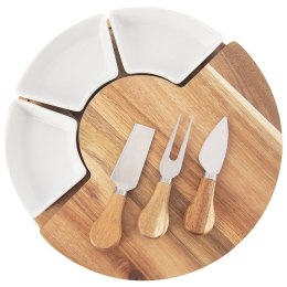 Deska do serwowania serów sera z nożami i miseczkami 7-ele ORION 126843