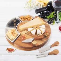 Deska do serwowania serów sera z nożami i miseczkami 7-ele ORION 126843