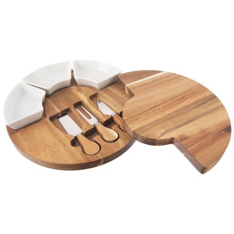 Deska do serwowania serów sera z nożami i miseczkami 7-ele ORION 126843