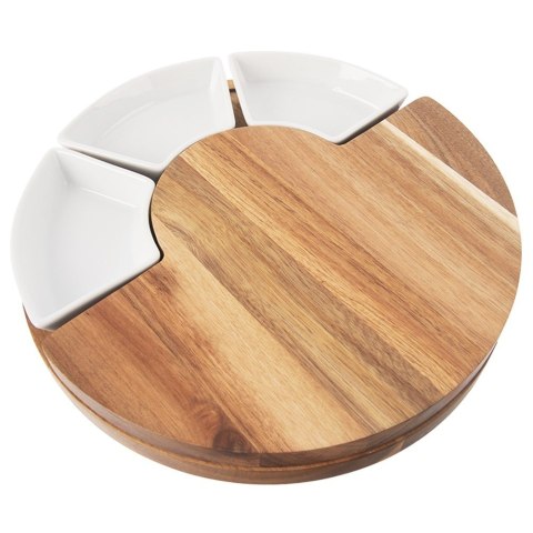 Deska do serwowania serów sera z nożami i miseczkami 7-ele ORION 126843