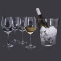Kieliszki do wina i wiaderko do lodu szklane zestaw komplet 5-ele ATMÓS FERA 124131