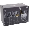 Kieliszki do wina i wiaderko do lodu szklane zestaw komplet 5-ele ATMÓS FERA 124131