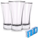 Kieliszki do wódki szklane duże 60ml zestaw komplet kieliszków 3SZT EXCELLENT HOUSEWARE 139432
