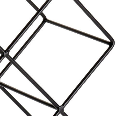 Metalowy stojak na wino butelki wina czarny do 8 butelek 42.5x28.5cm VILDE 229067