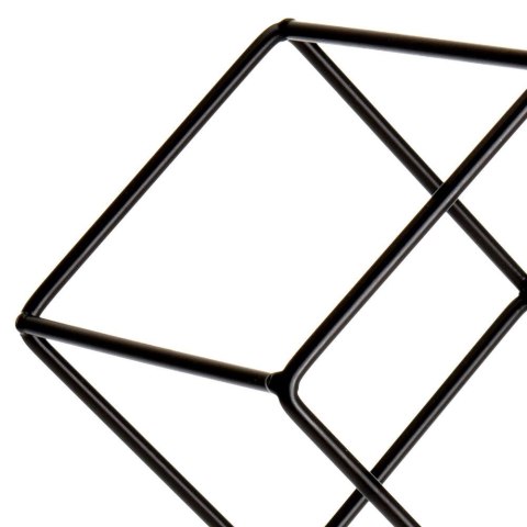 Metalowy stojak na wino butelki wina czarny do 8 butelek 42.5x28.5cm VILDE 229067