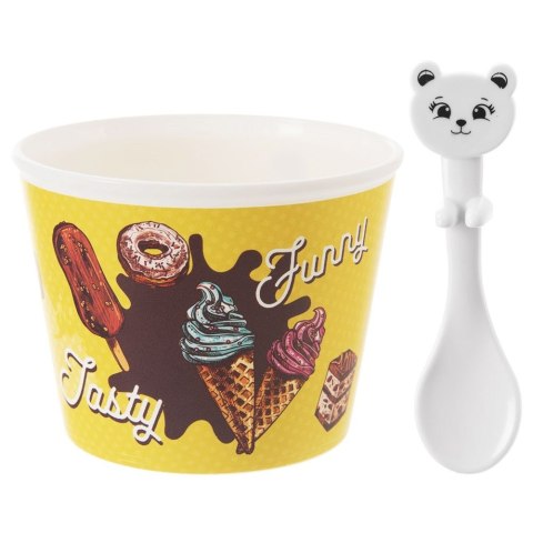 Pucharki do lodów deserów deserków z łyżeczkami 4SZT pucharek ORION 121777