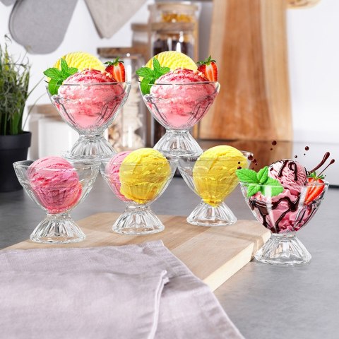 Pucharki do lodów deserów monoporcji deserków szklane 100ml 6 sztuk VILDE 139618