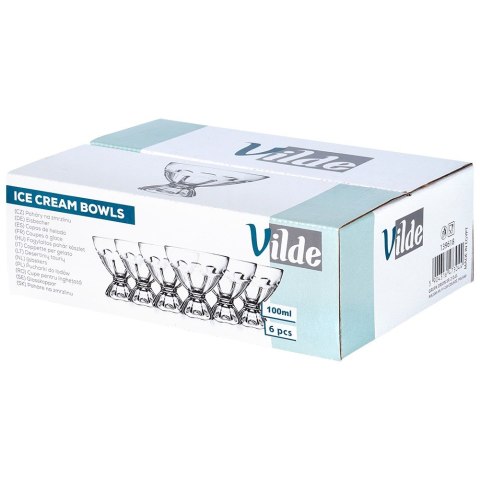 Pucharki do lodów deserów monoporcji deserków szklane 100ml 6 sztuk VILDE 139618