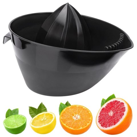 Ręczna wyciskarka do cytrusów owoców cytryn soku wyciskacz czarny VILDE 259149