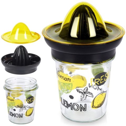 Ręczna wyciskarka do cytrusów wyciskacz ze szklanym pojemnikiem 320ml VILDE 259244