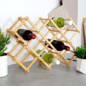 Stojak na wino butelki wina drewniany duży do 10 butelek 54x36cm EXCELLENT HOUSEWARE 229077
