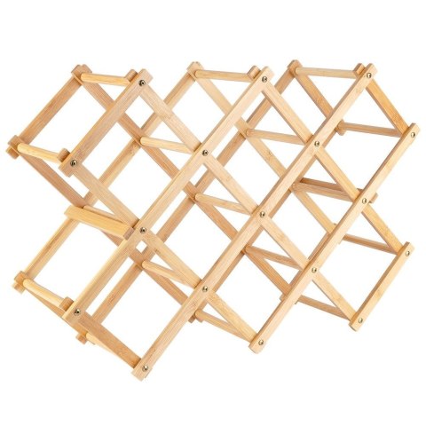 Stojak na wino butelki wina drewniany duży do 10 butelek 54x36cm EXCELLENT HOUSEWARE 229077