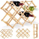 Stojak na wino butelki wina drewniany duży do 10 butelek 54x36cm EXCELLENT HOUSEWARE 229077