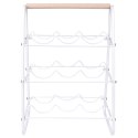 Stojak na wino butelki wina metalowy biały do 9 butelek 33x29x46cm EXCELLENT HOUSEWARE 229087