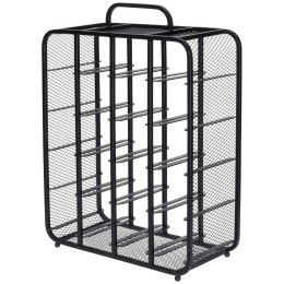 Stojak na wino butelki wina metalowy czarny DUŻY do 20 butelek 45x63cm HOME STYLING COLLECTION 730115