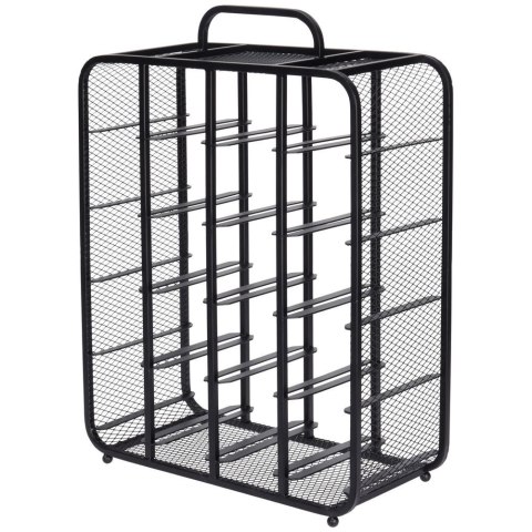Stojak na wino butelki wina metalowy czarny DUŻY do 20 butelek 45x63cm HOME STYLING COLLECTION 730115