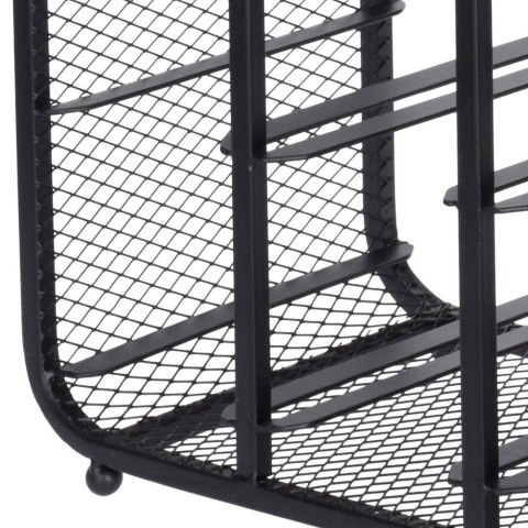 Stojak na wino butelki wina metalowy czarny DUŻY do 20 butelek 45x63cm HOME STYLING COLLECTION 730115