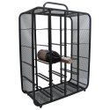 Stojak na wino butelki wina metalowy czarny DUŻY do 20 butelek 45x63cm HOME STYLING COLLECTION 730115