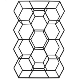 Stojak na wino butelki wina metalowy czarny do 11 butelek 44x29cm HOME STYLING COLLECTION 730162-C