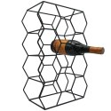 Stojak na wino butelki wina metalowy czarny do 11 butelek 44x29cm HOME STYLING COLLECTION 730162-C