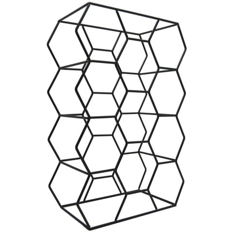 Stojak na wino butelki wina metalowy czarny do 11 butelek 44x29cm HOME STYLING COLLECTION 730162-C