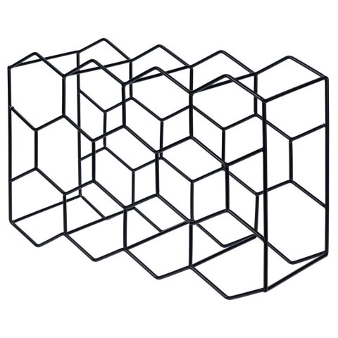 Stojak na wino butelki wina metalowy czarny do 11 butelek 44x29cm HOME STYLING COLLECTION 730162-C