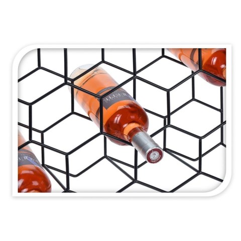 Stojak na wino butelki wina metalowy czarny do 11 butelek 44x29cm HOME STYLING COLLECTION 730162-C