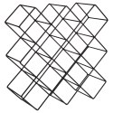 Stojak na wino butelki wina metalowy czarny do 13 butelek 42x42cm HOME STYLING COLLECTION 730125