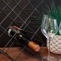 Stojak na wino butelki wina metalowy czarny do 13 butelek 42x42cm HOME STYLING COLLECTION 730125