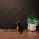 Stojak na wino butelki wina metalowy czarny do 13 butelek 42x42cm HOME STYLING COLLECTION 730125