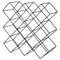 Stojak na wino butelki wina metalowy czarny do 13 butelek 42x42cm HOME STYLING COLLECTION 730125