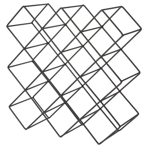 Stojak na wino butelki wina metalowy czarny do 13 butelek 42x42cm HOME STYLING COLLECTION 730125