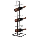 Stojak na wino butelki wina metalowy czarny do 6 butelek 27x84cm HOME STYLING COLLECTION 122917