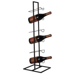 Stojak na wino butelki wina metalowy czarny do 6 butelek 27x84cm HOME STYLING COLLECTION 122917