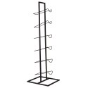 Stojak na wino butelki wina metalowy czarny do 6 butelek 27x84cm HOME STYLING COLLECTION 122917