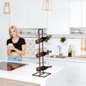 Stojak na wino butelki wina metalowy czarny do 6 butelek 27x84cm HOME STYLING COLLECTION 122917