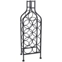 Stojak na wino butelki wina metalowy czarny do 9 butelek 22x69cm HOME STYLING COLLECTION 730121