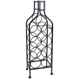 Stojak na wino butelki wina metalowy czarny do 9 butelek 22x69cm HOME STYLING COLLECTION 730121