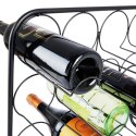 Stojak na wino butelki wina metalowy czarny duży 12 butelek organizer VILDE 229050
