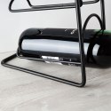 Stojak na wino butelki wina metalowy czarny na 4 butelki 21x43cm VILDE 229055
