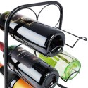 Stojak na wino butelki wina metalowy organizer czarny do 6 butelek 23x37 VILDE 229051