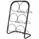 Stojak na wino butelki wina metalowy organizer czarny do 6 butelek 23x37 VILDE 229051