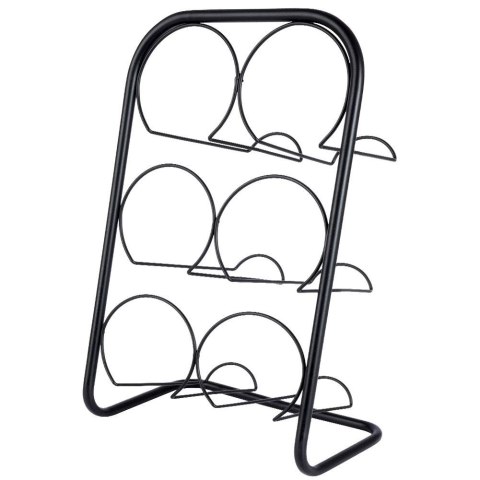 Stojak na wino butelki wina metalowy organizer czarny do 6 butelek 23x37 VILDE 229051