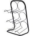 Stojak na wino butelki wina metalowy organizer czarny do 6 butelek 23x37 VILDE 229051